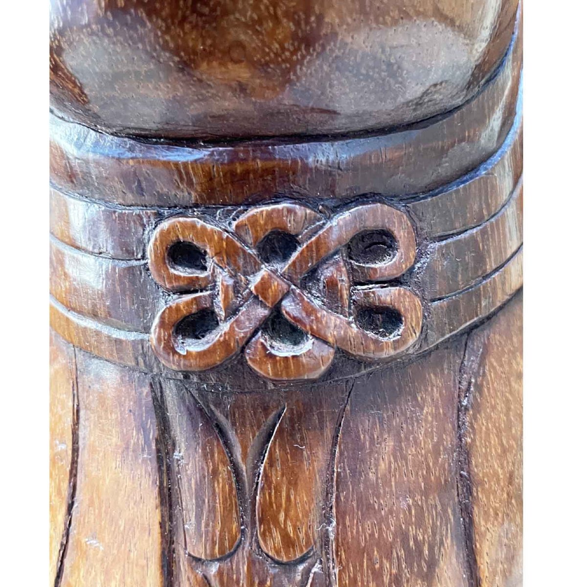 Sculpture en bois d'une divinité orientale Début 19ème-photo-4