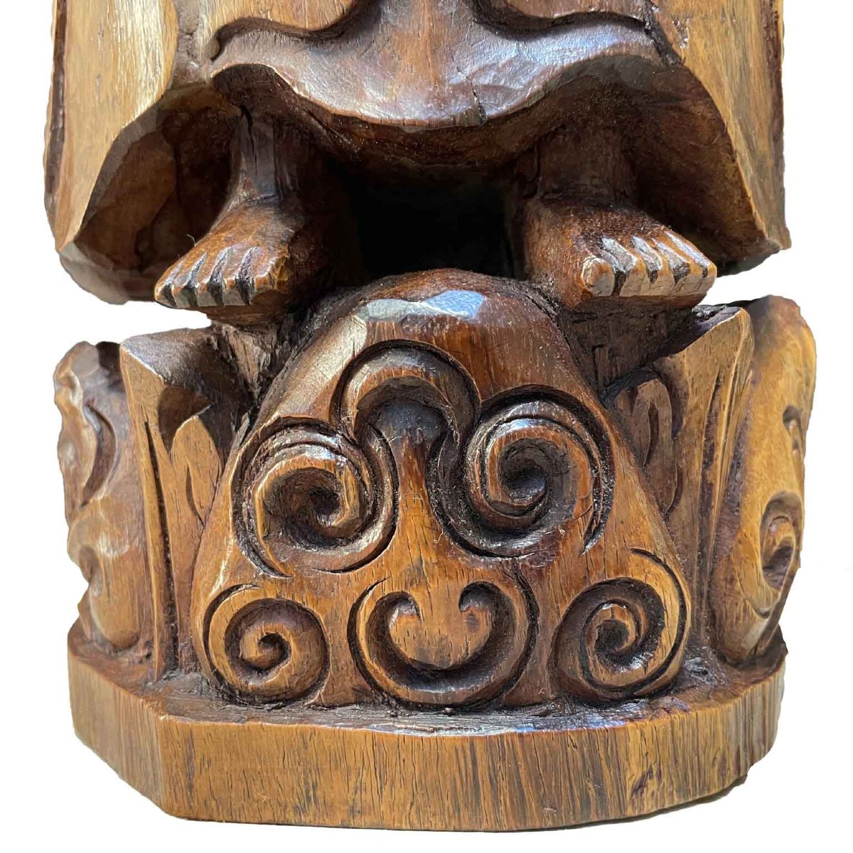 Sculpture en bois d'une divinité orientale Début 19ème-photo-5