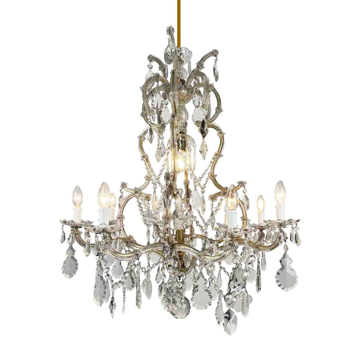 Maria Teresa 1950s Nine-light Crystal Maria Teresa Chandelier-photo-2
