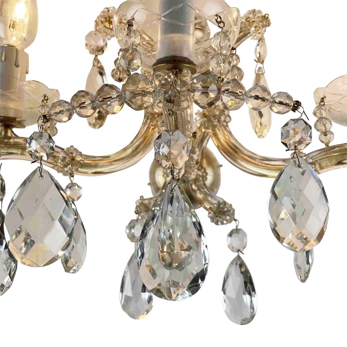 Pair Of Marie Therese Crystal Wall Lights 1950s-photo-4