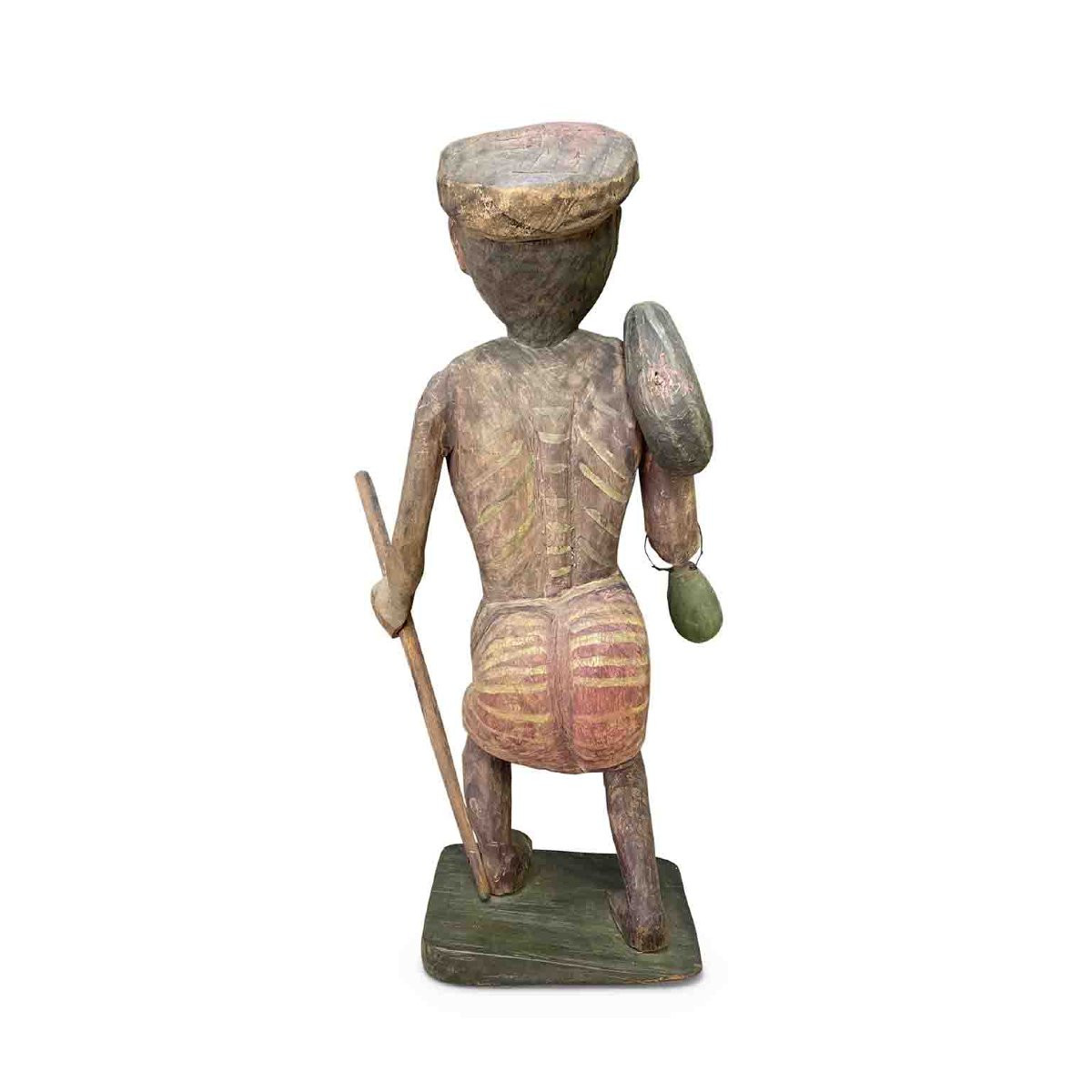 Antique Carved Burmese Shaman Sculpture Late 19th Century-photo-3