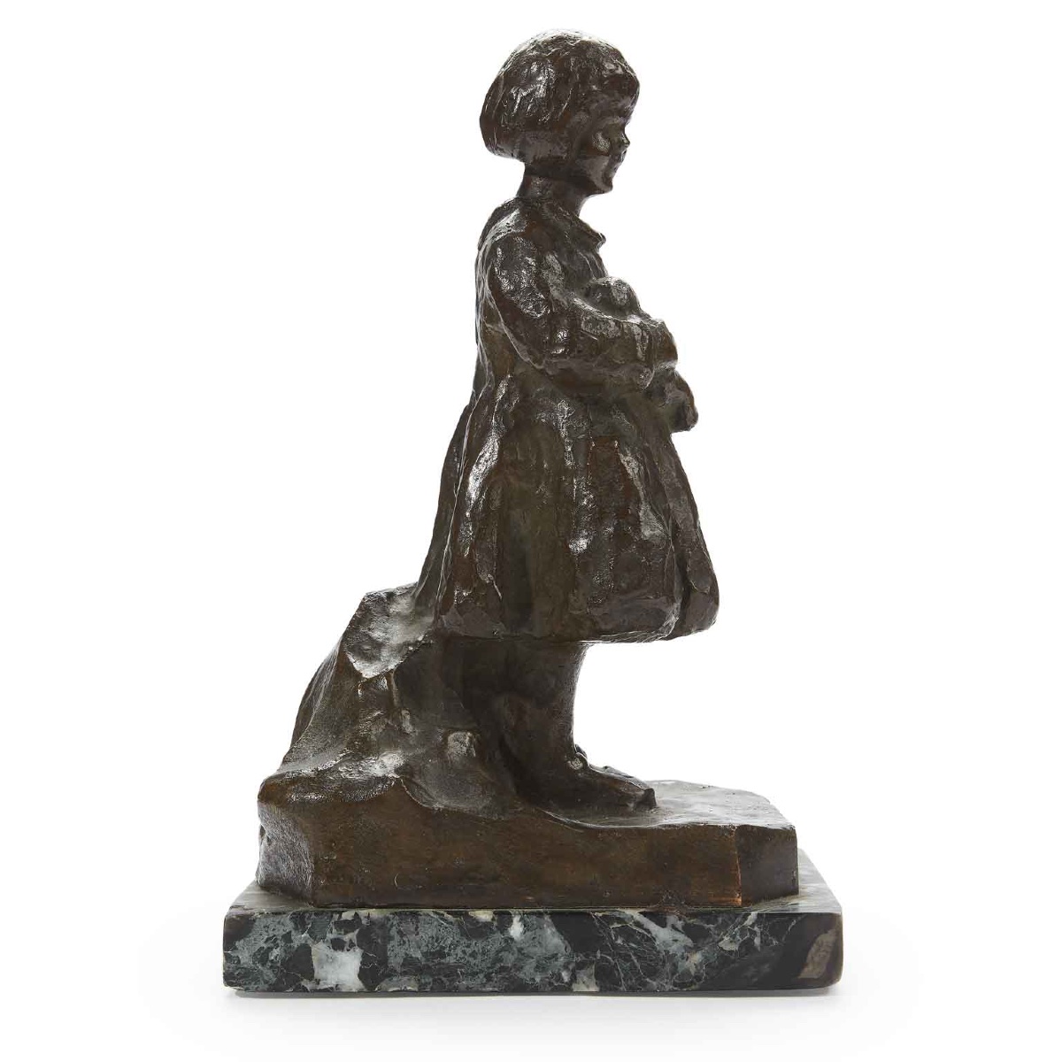 20th Century Bronze Casting Child Figure Signed Zacchetti-photo-2