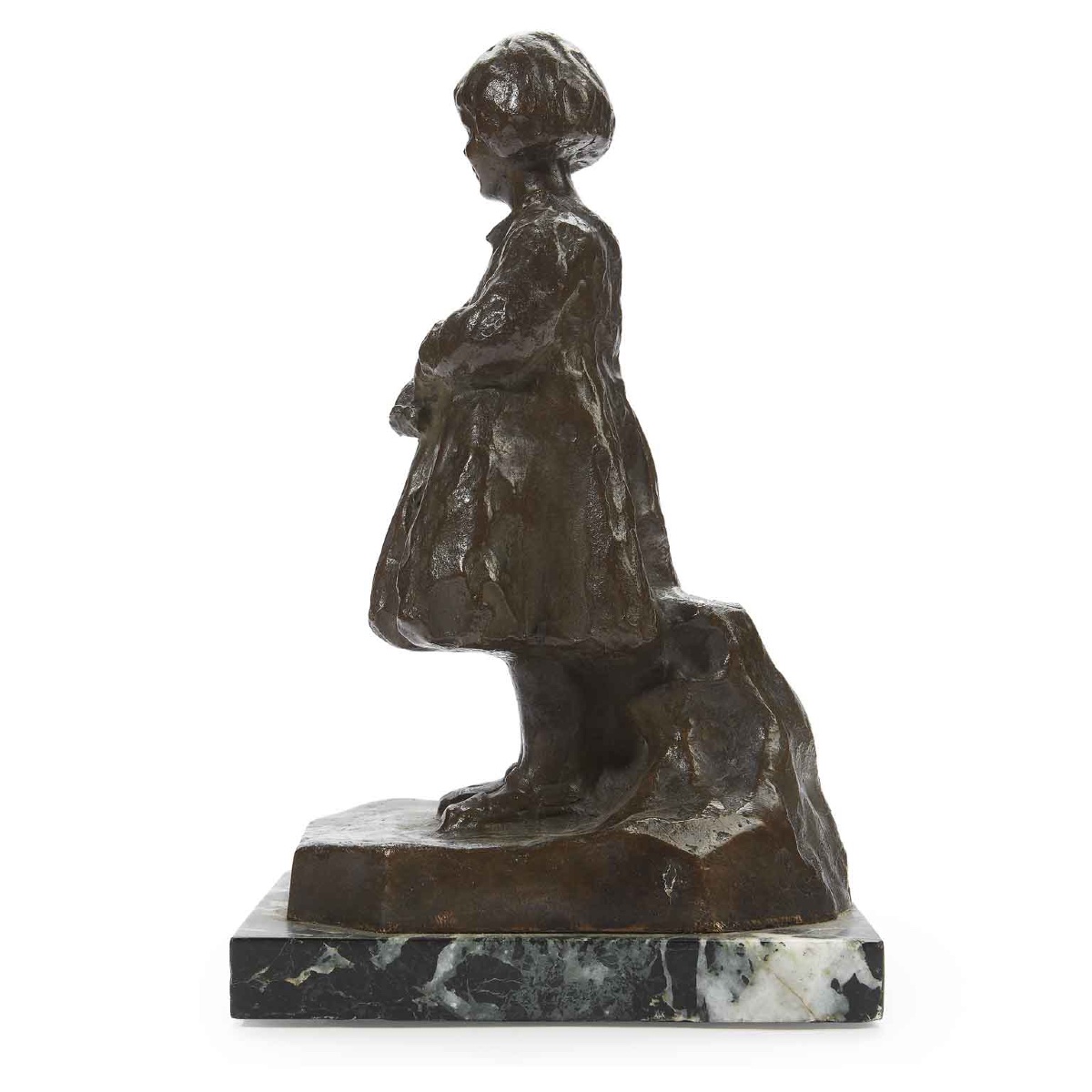 20th Century Bronze Casting Child Figure Signed Zacchetti-photo-4