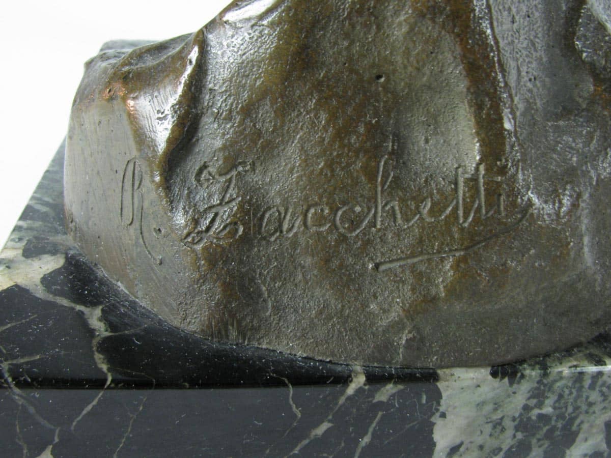 20th Century Bronze Casting Child Figure Signed Zacchetti-photo-2