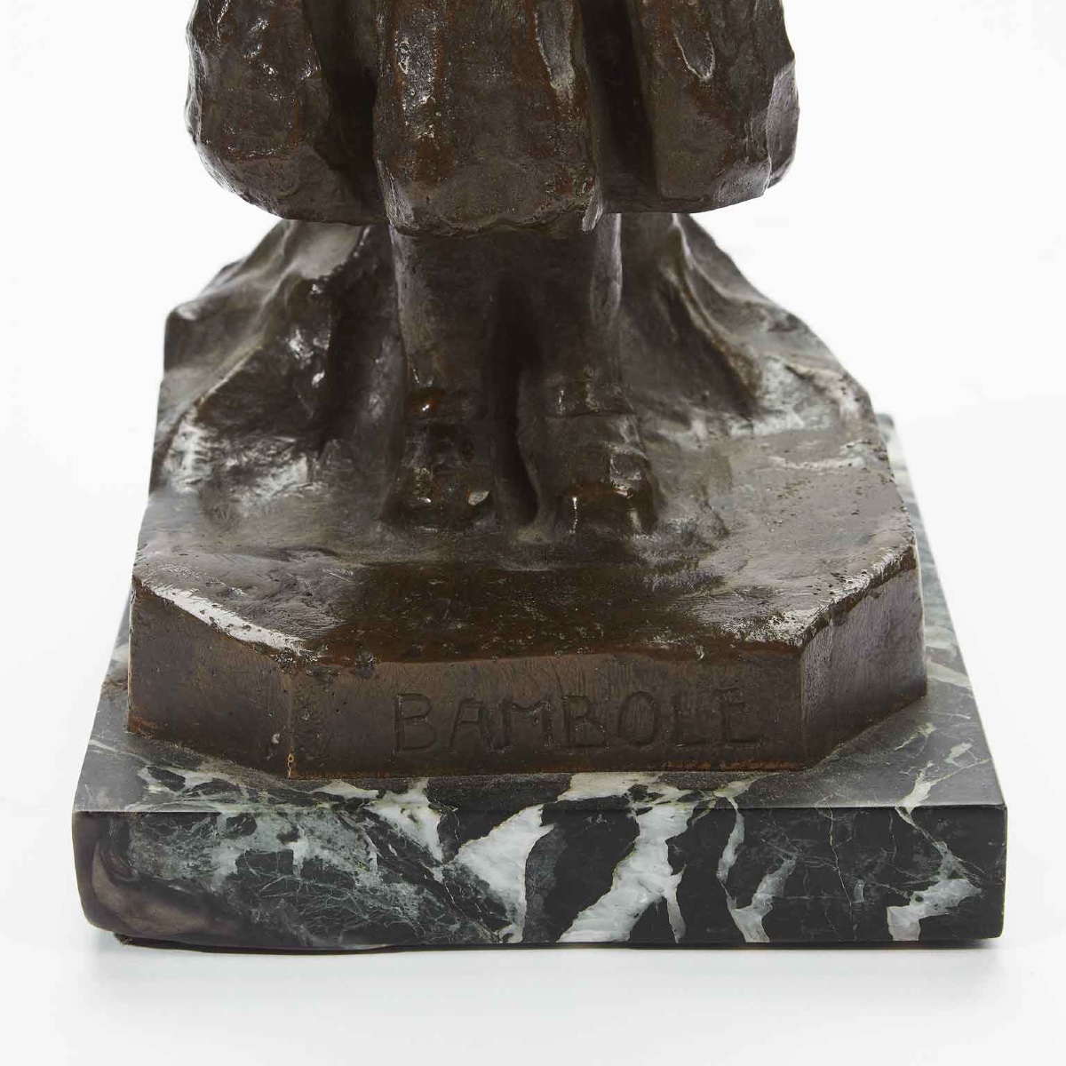 20th Century Bronze Casting Child Figure Signed Zacchetti-photo-5