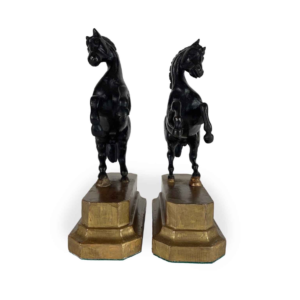 Paire De Chevaux En Bronze Sculptures Du Grand Tour19ème-photo-2