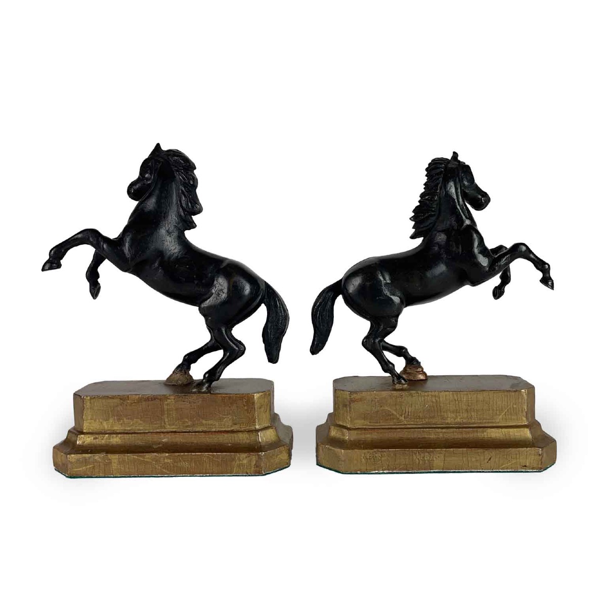 Paire De Chevaux En Bronze Sculptures Du Grand Tour19ème-photo-3