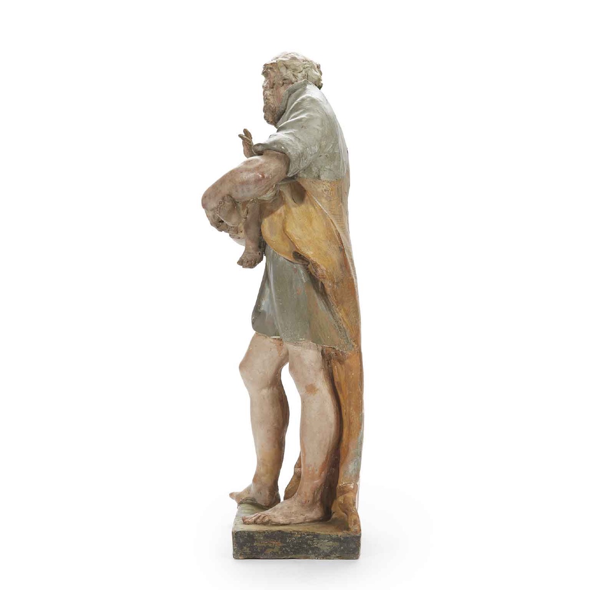 Saint Joshep Avec Enfant En Terre Cuite 18ème école émilienne Cercle De Piò Angelo Gabriello-photo-2