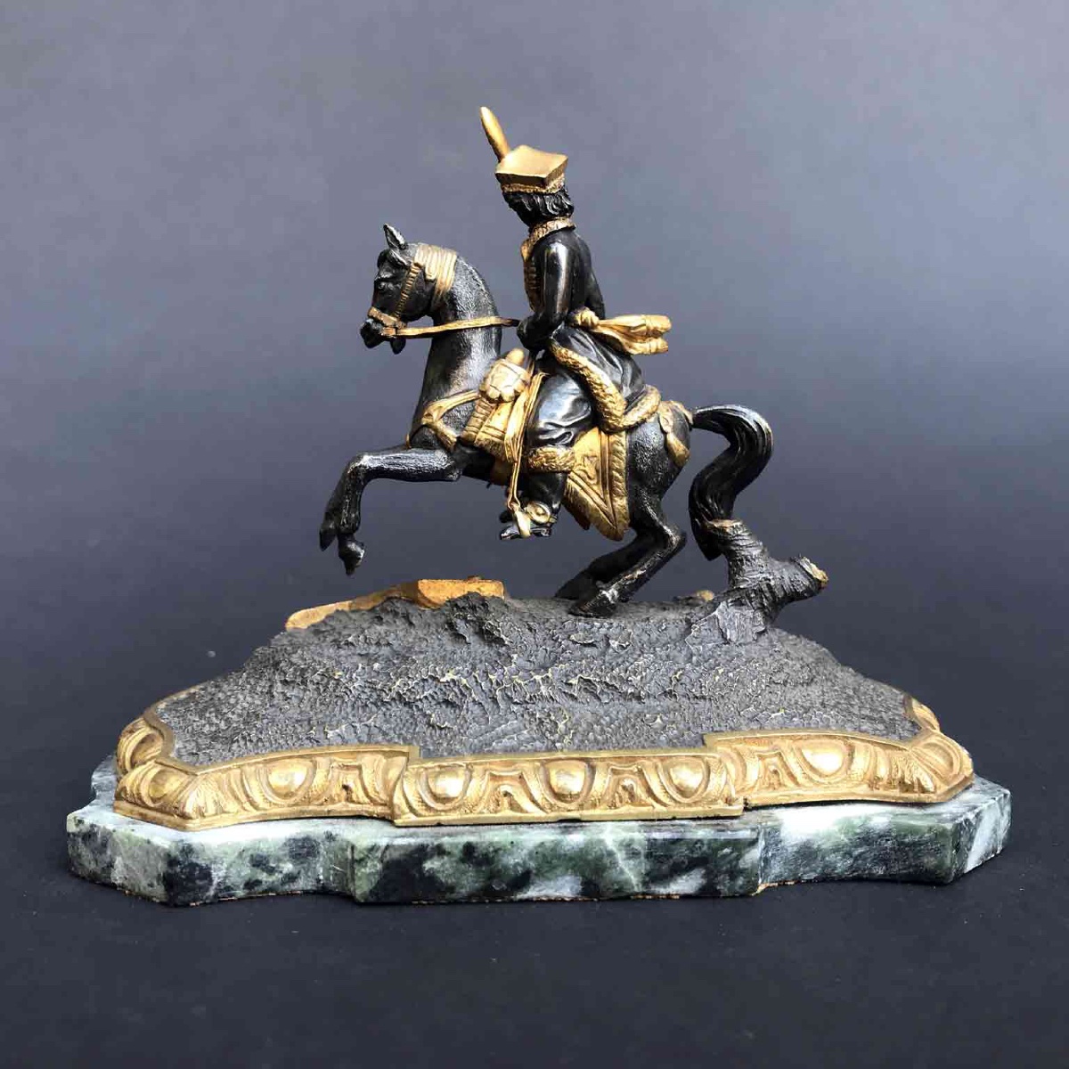 Joachim Murat On Prancing Horse 19th Century Bronze Figure-photo-2