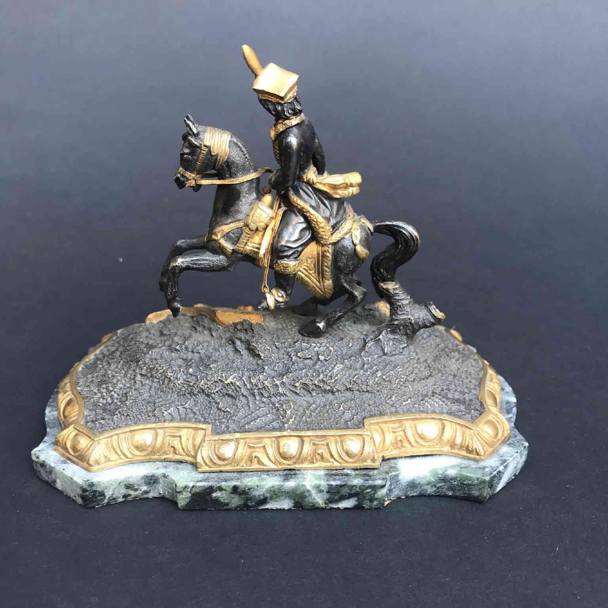 Joachim Murat On Prancing Horse 19th Century Bronze Figure-photo-3