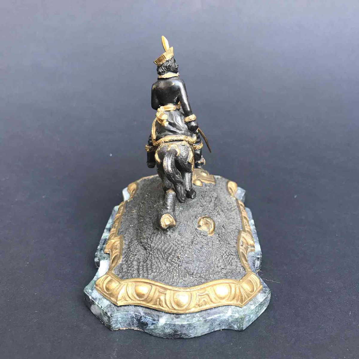 Joachim Murat On Prancing Horse 19th Century Bronze Figure-photo-1