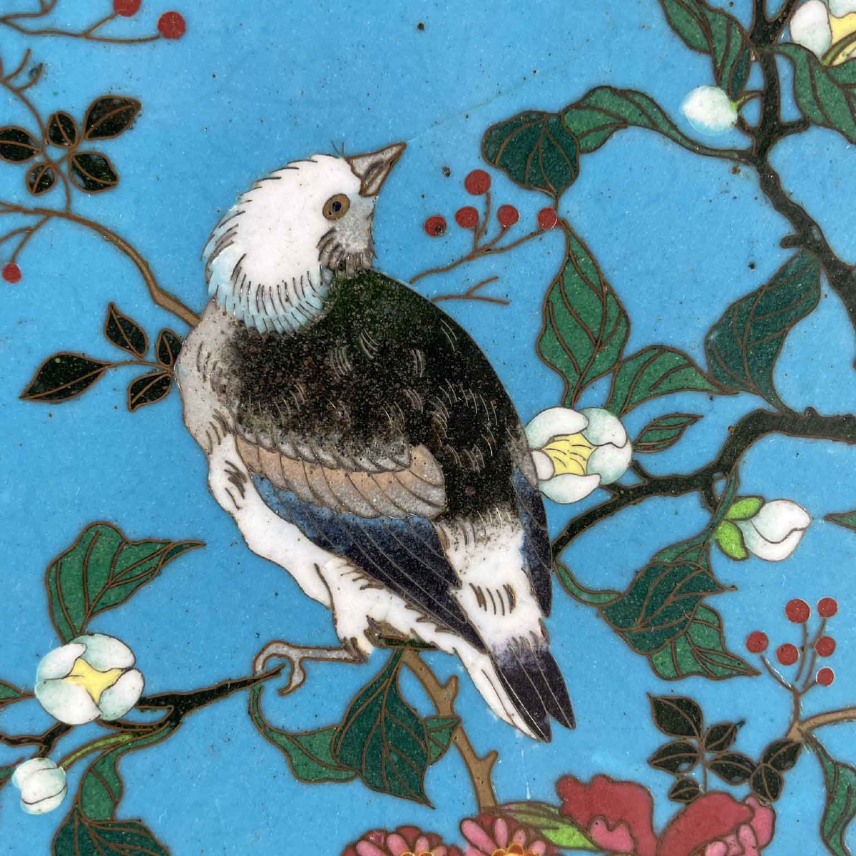 Pair Of Japanese Cloisonne Plates Meiji Period 1868-1912-photo-4