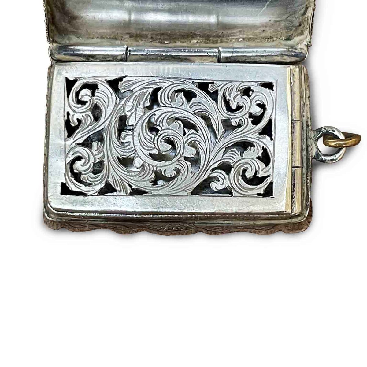 Vinaigrette en argent Birmingham 1849-photo-2