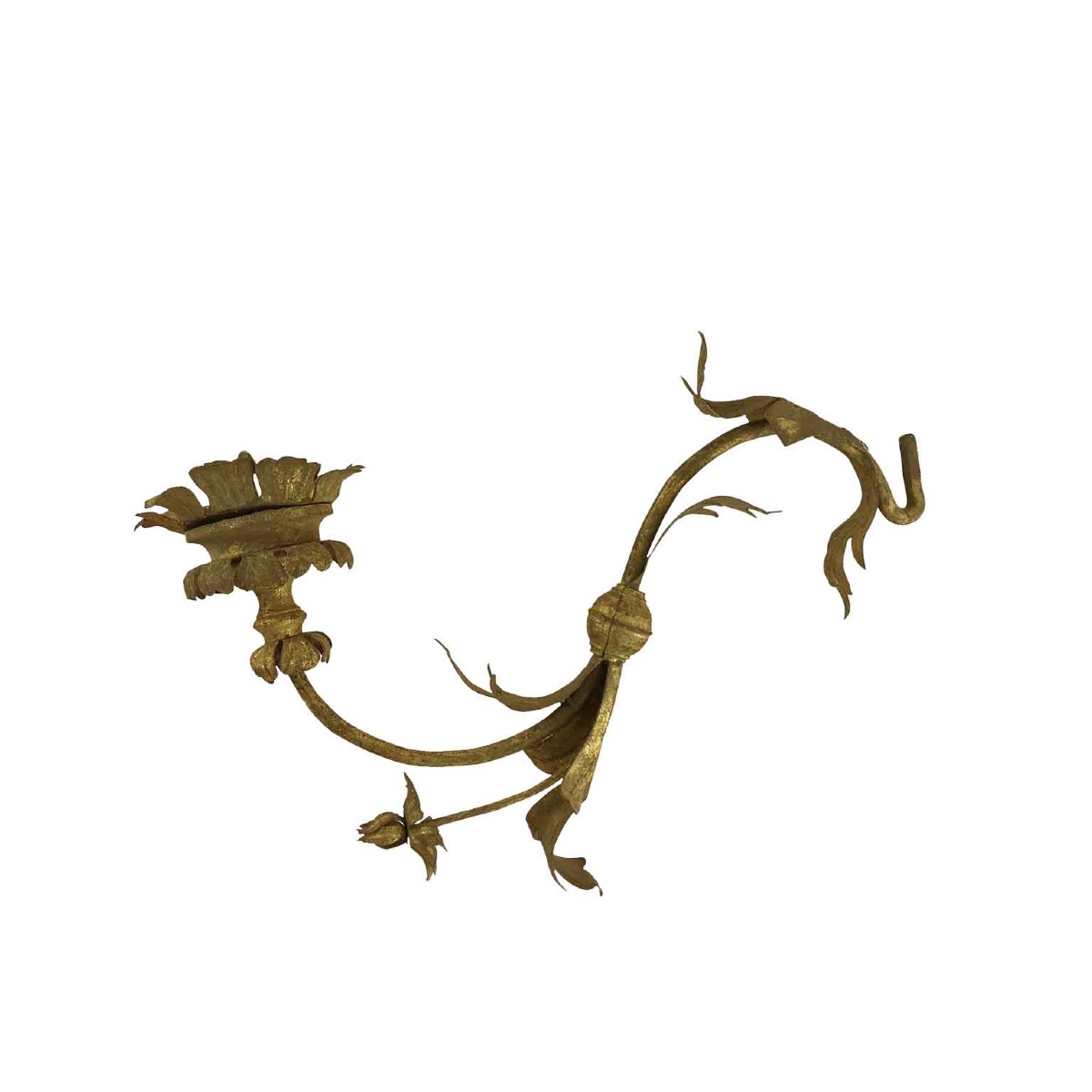 Italian 18th Century Set Of Six Gilt Iron Arms Suitable As Wall Lights-photo-3