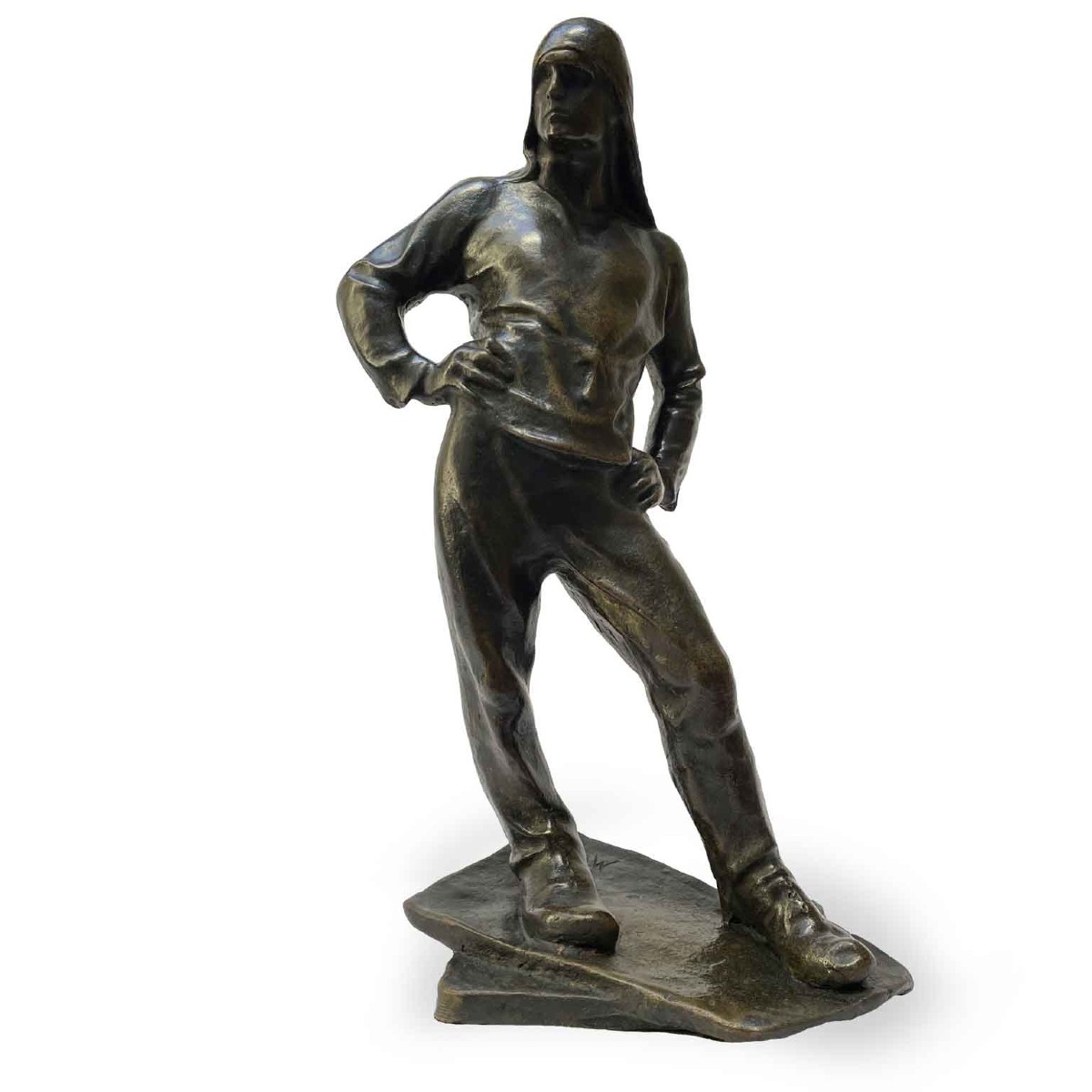 Bronze Male Figure The Dockworker Of Antwerp After Meunier