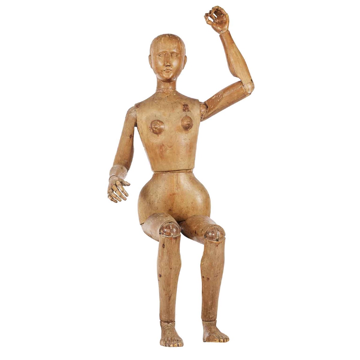 19th Century Italian Mannequin Life-size Female Artists Lay Figure-photo-3