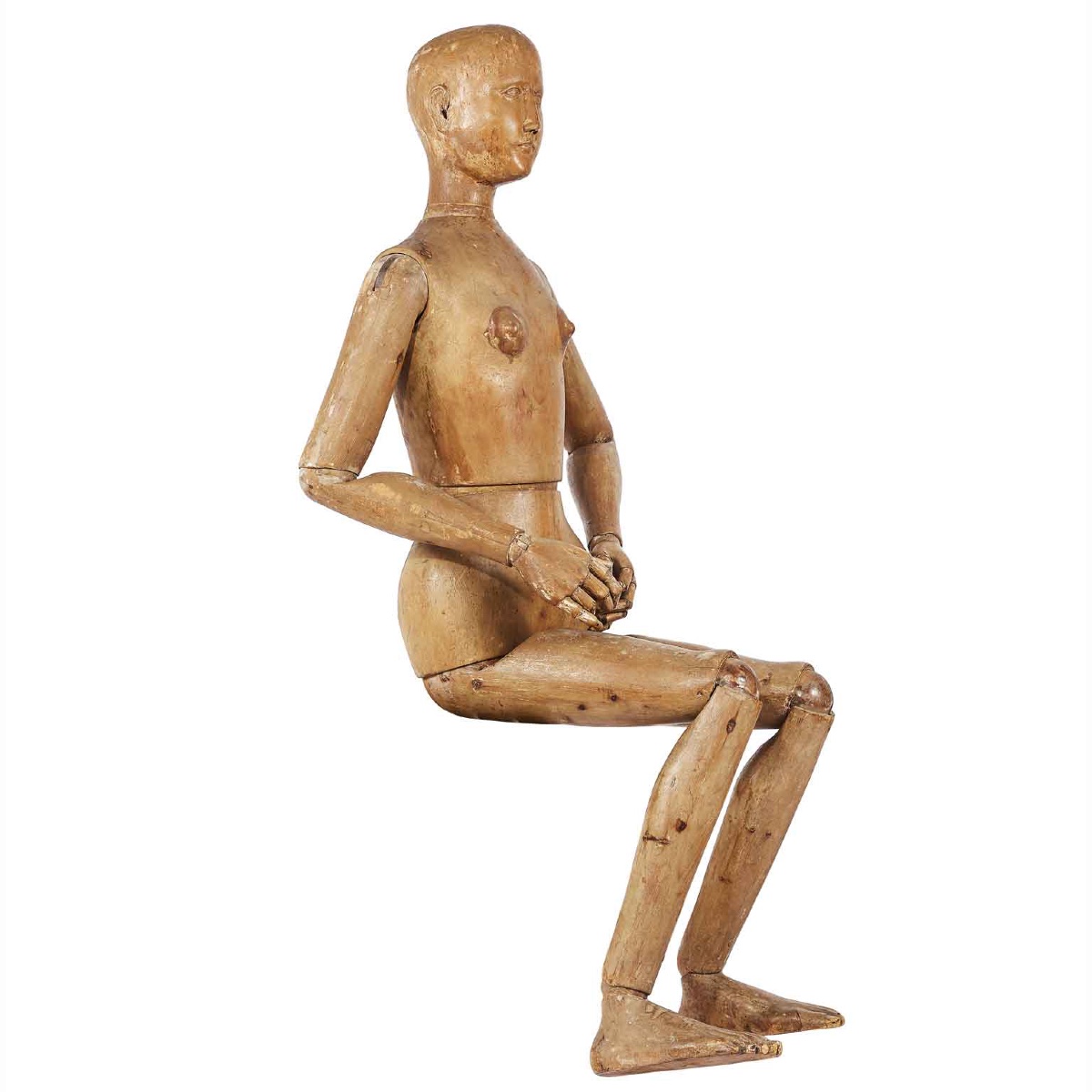 19th Century Italian Mannequin Life-size Female Artists Lay Figure-photo-6