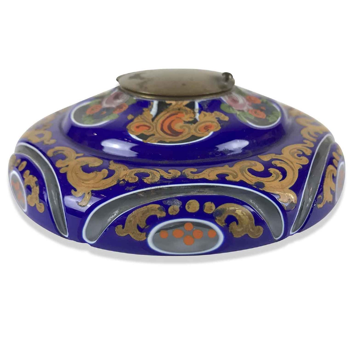 Encrier En Verre Decoré Judaica 19ème-photo-4