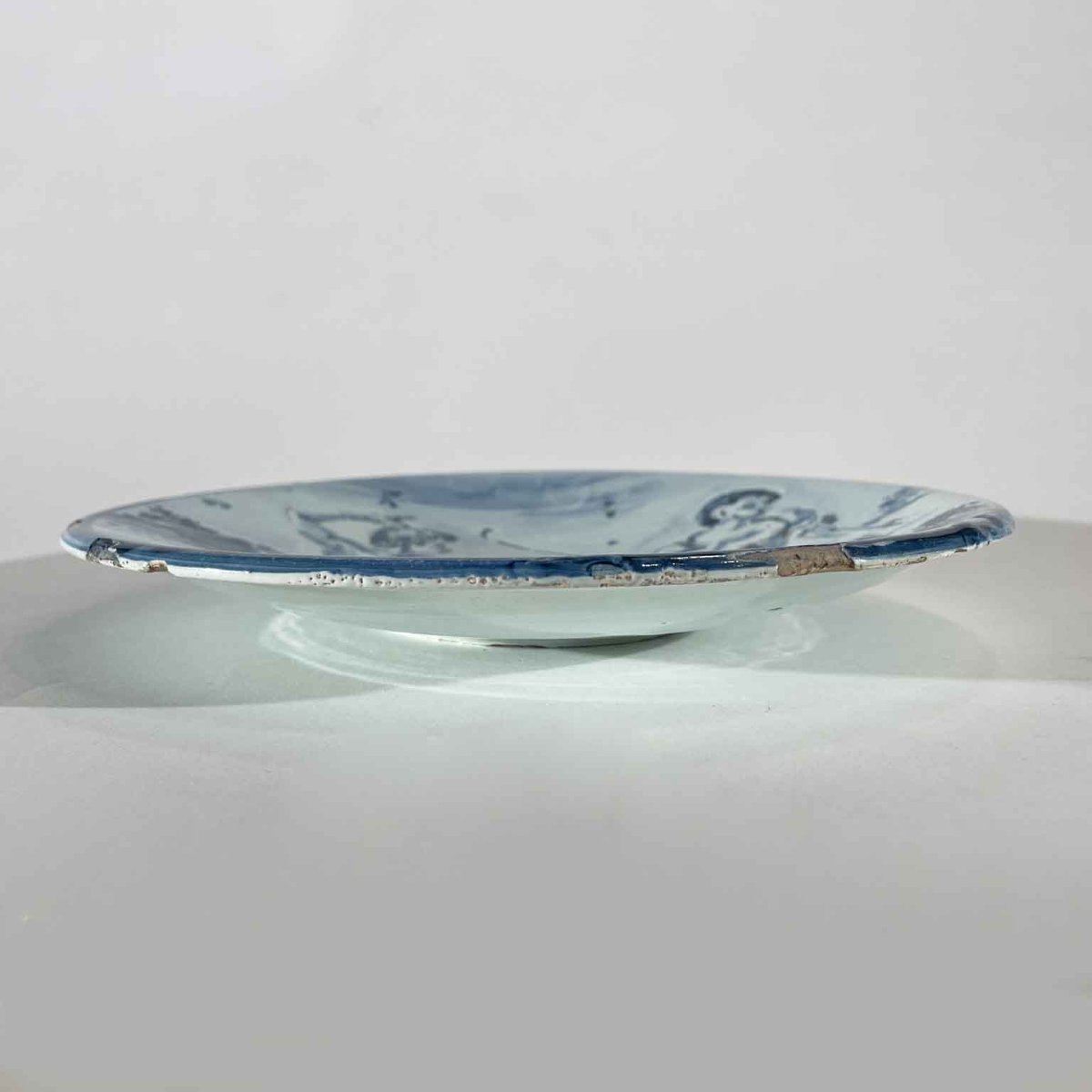 Savona Majolica Plate With Blue And White Decoration-photo-4