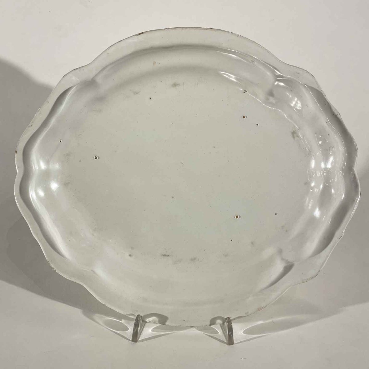 Pair Of Trays With Green Bouquet Decoration Manufactured By Ferniani In The Late 1700s-photo-3