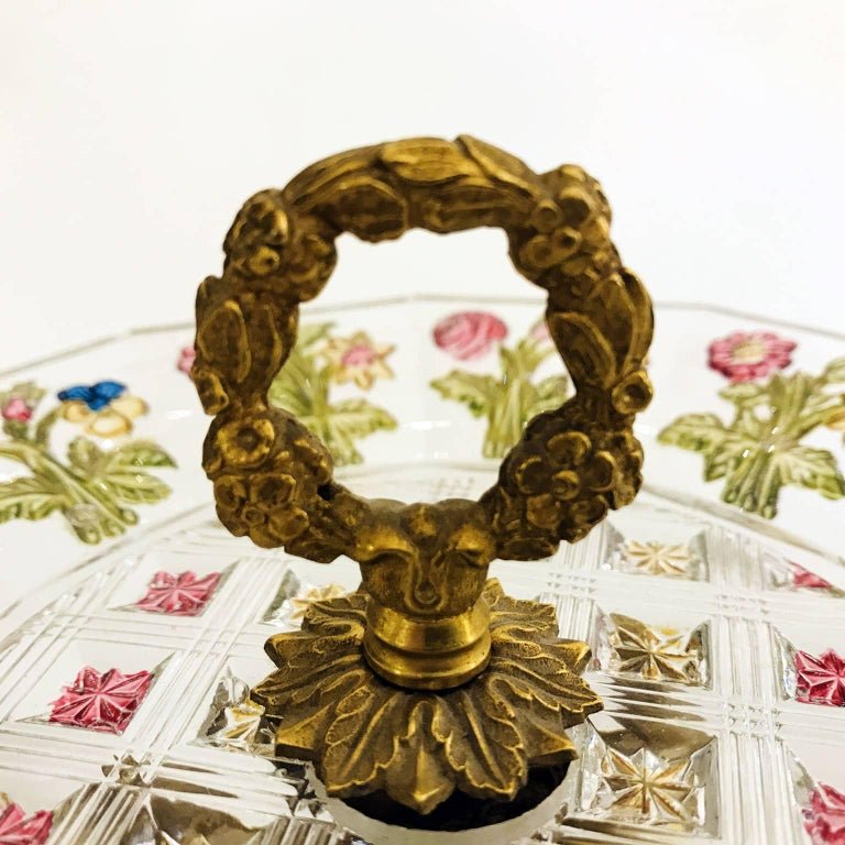 Pair Of 19th Century Austrian Crystal And Ormolu Sweet Stands Biedermeier Style-photo-3