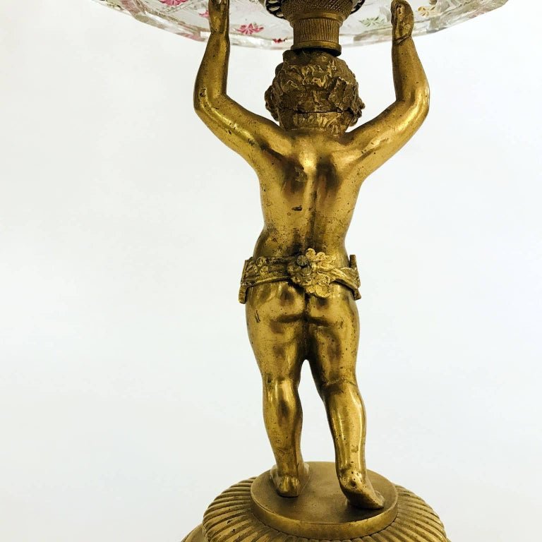 Pair Of 19th Century Austrian Crystal And Ormolu Sweet Stands Biedermeier Style-photo-4