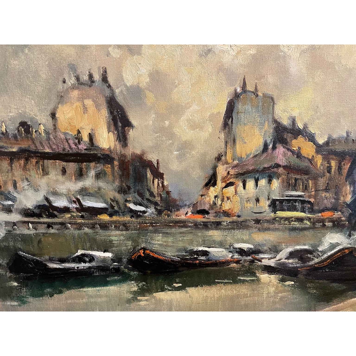 Cirano Castelfranchi, Vue Sur Le Canal 1960 Circa -photo-2