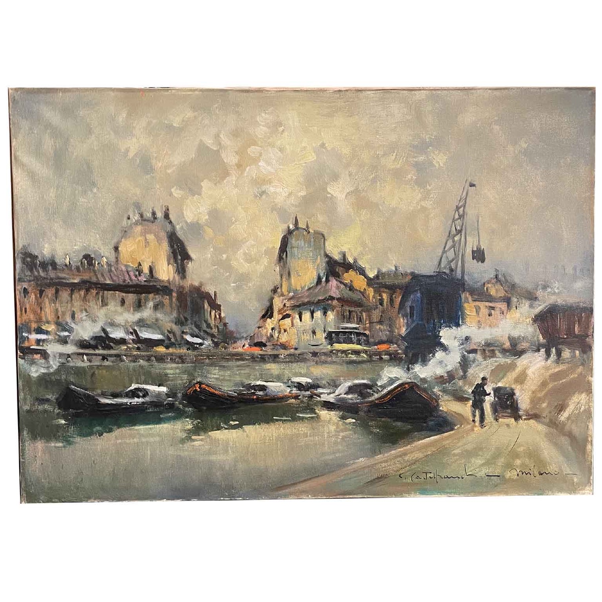 Cirano Castelfranchi, Vue Sur Le Canal 1960 Circa 