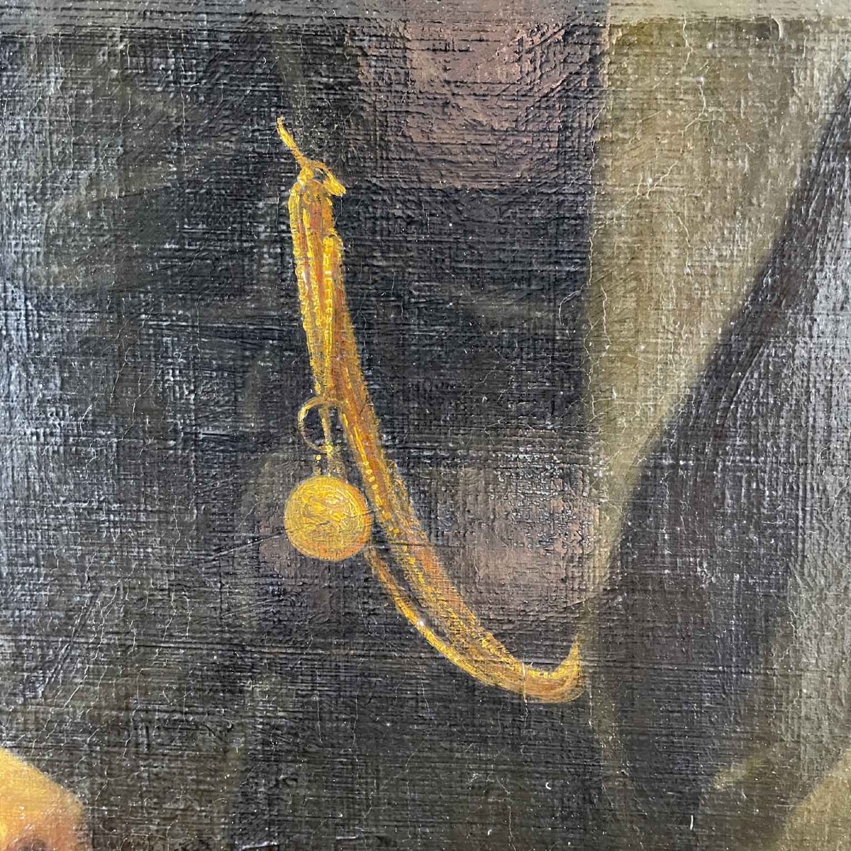 Gentleman With Bracco Dog 1868 Italian Neoclassical Portrait By Penuti Giuseppe-photo-4