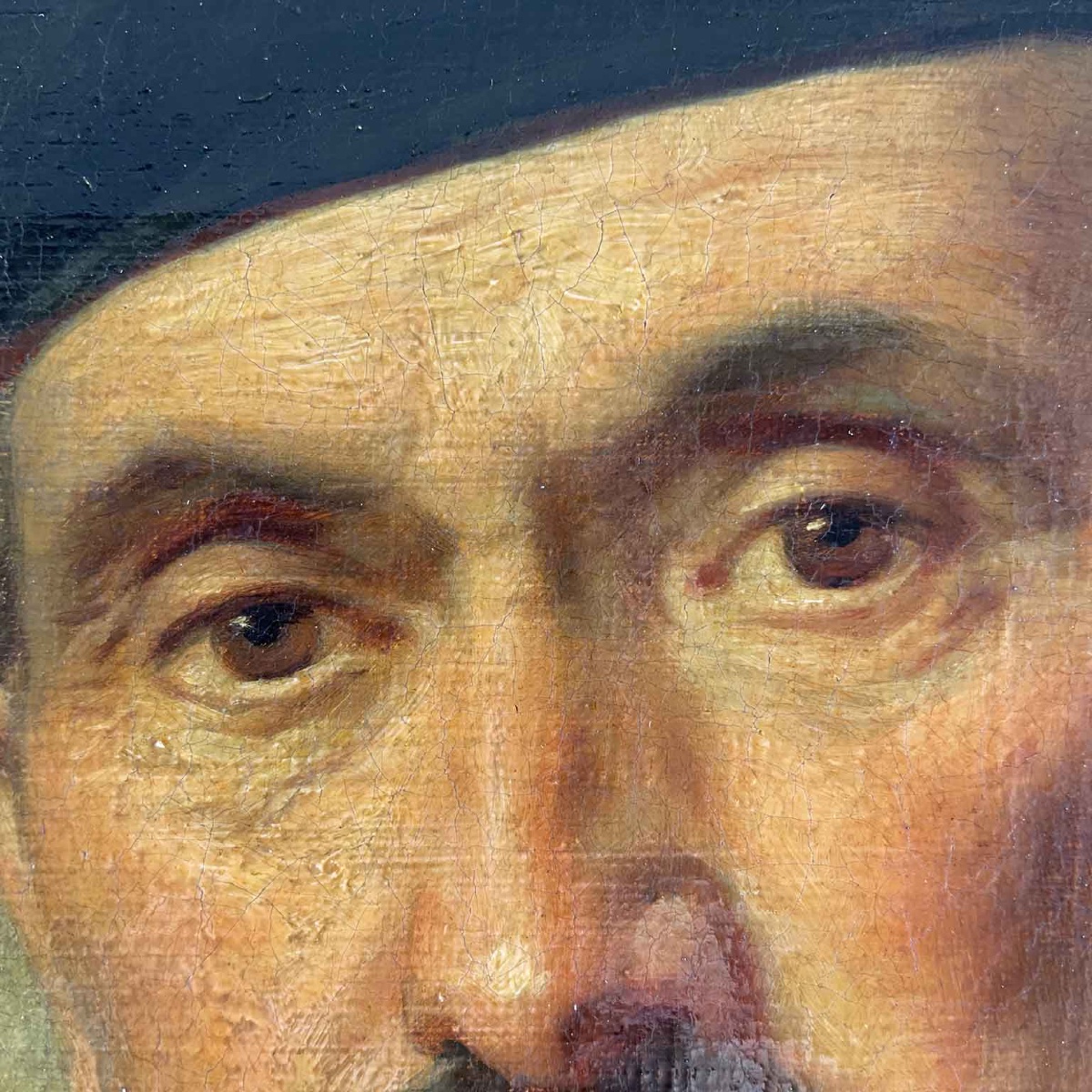 Gentleman With Bracco Dog 1868 Italian Neoclassical Portrait By Penuti Giuseppe-photo-2