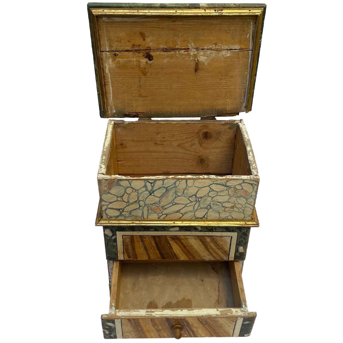 Pair Of Italian Lacquered Nightstands Of The Early 1900s-photo-2