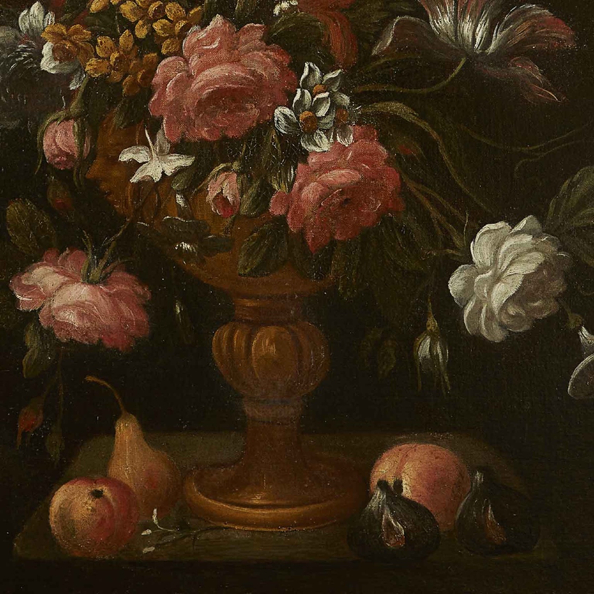 Paire De Natures Mortes De Fleurs Italienne 17ème Siecle-photo-3