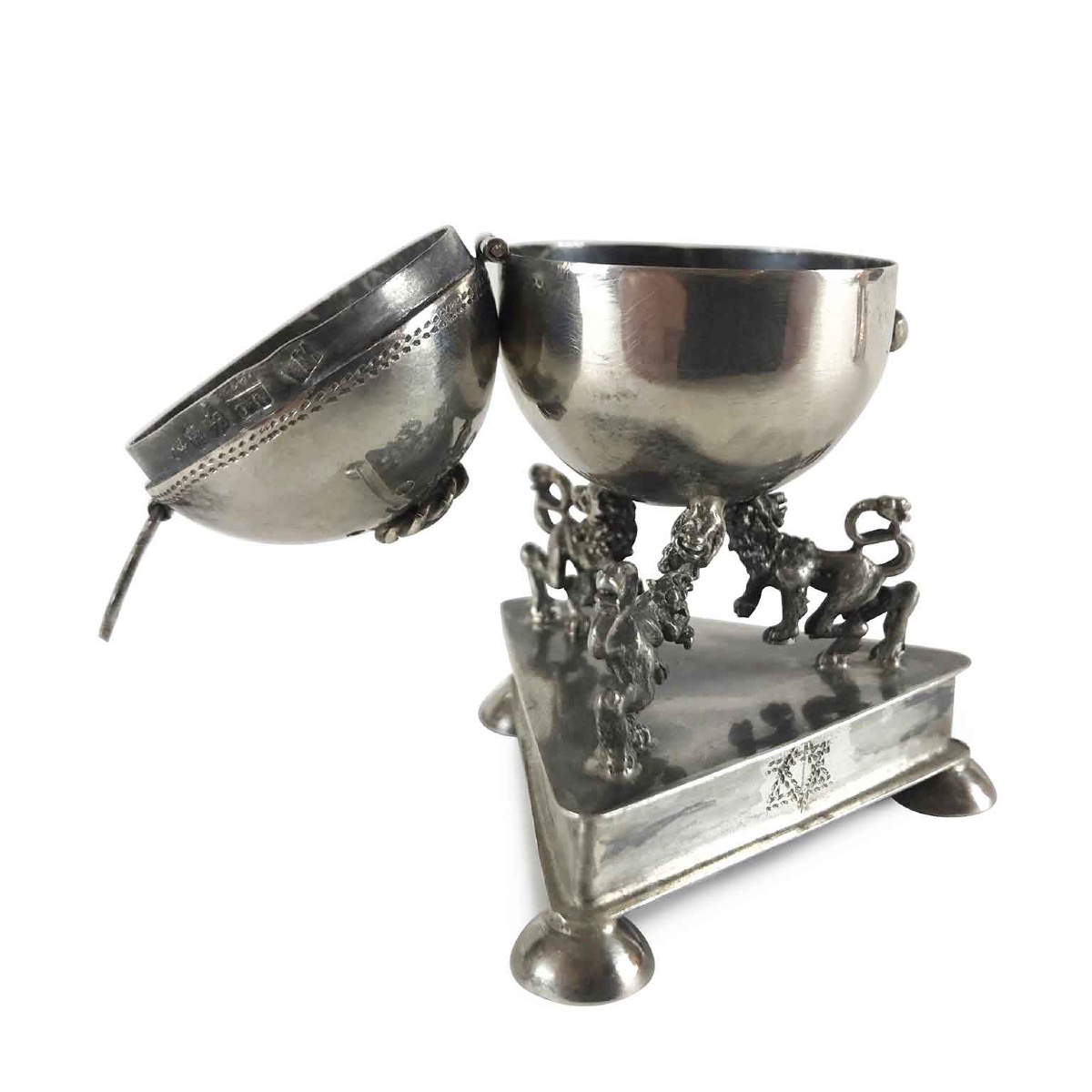 Pair Of Circular Silver Besamins-photo-2