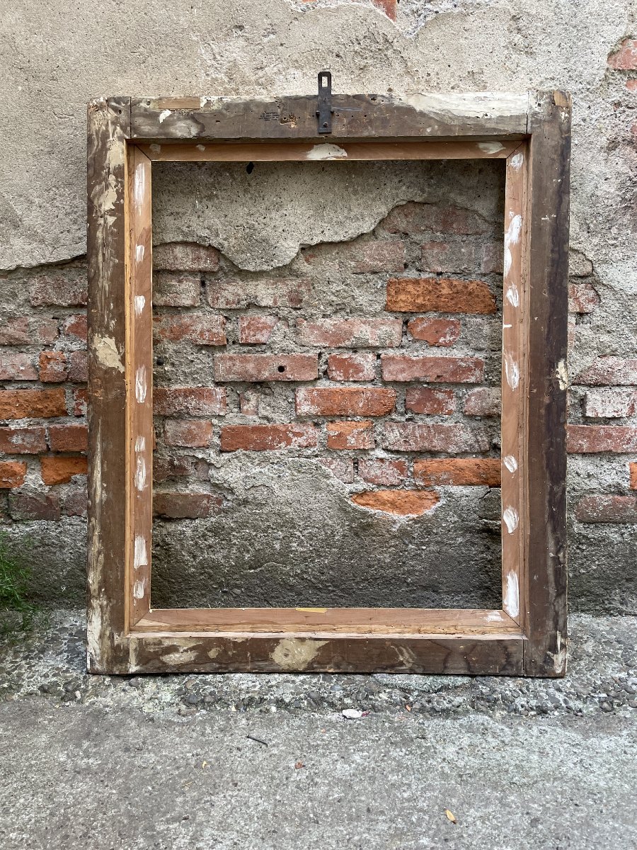 Antique Carved And Gilded Italian Bolognese Frame 17th Century-photo-2