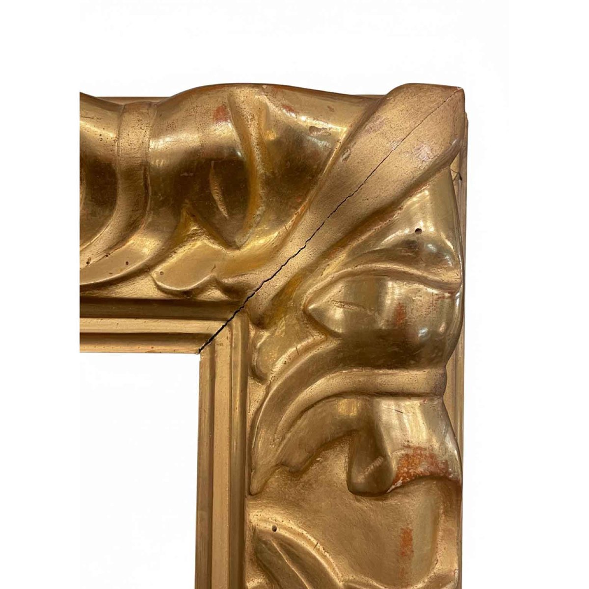 Antique Carved And Gilded Italian Bolognese Frame 17th Century-photo-2