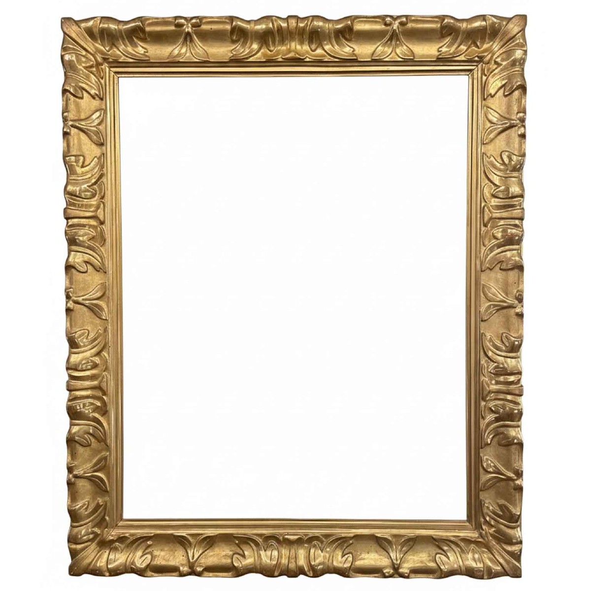 Antique Carved And Gilded Italian Bolognese Frame 17th Century
