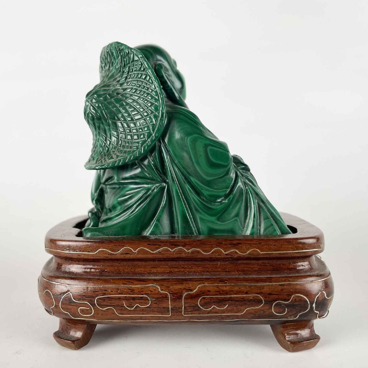 Bouddha rieur assis en malachite Chine, vers 1950-photo-2