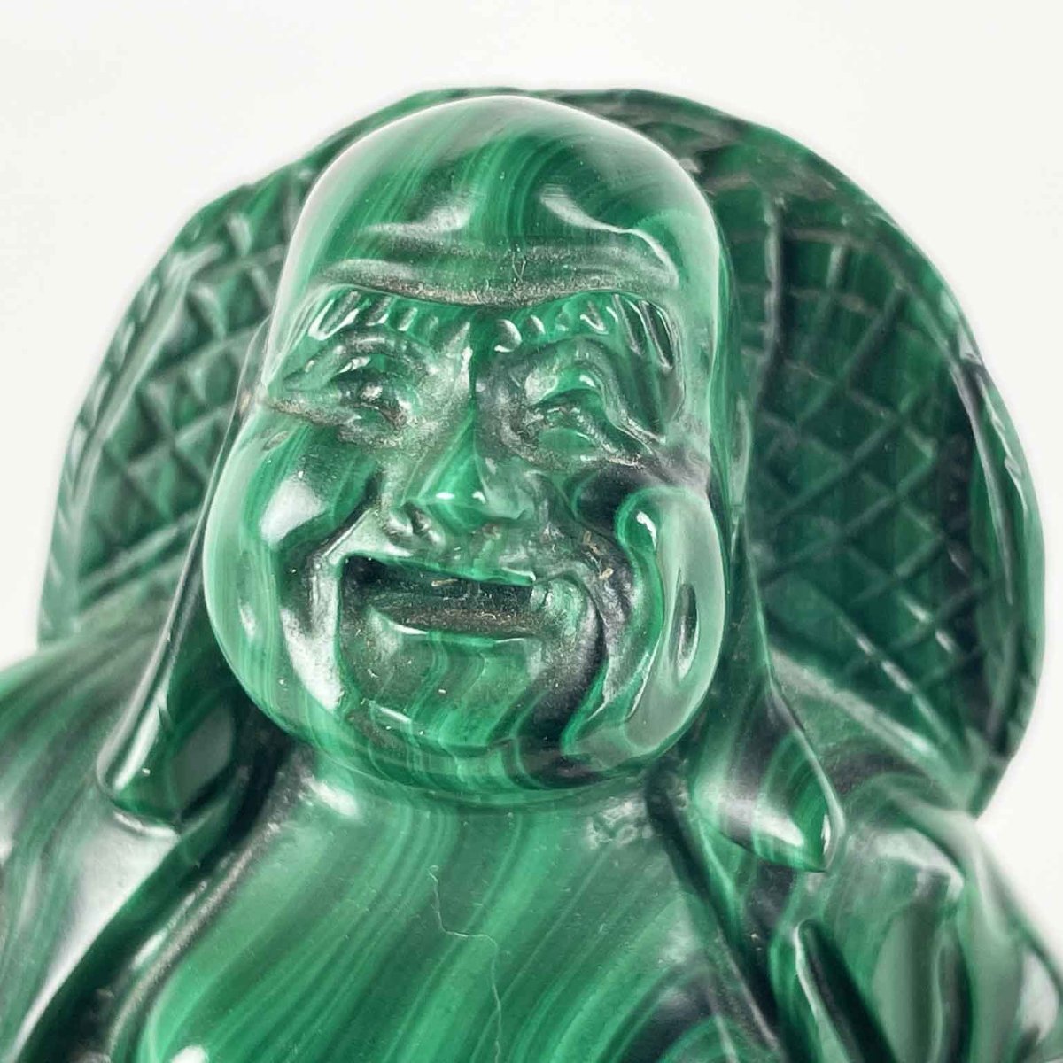 Bouddha rieur assis en malachite Chine, vers 1950-photo-1