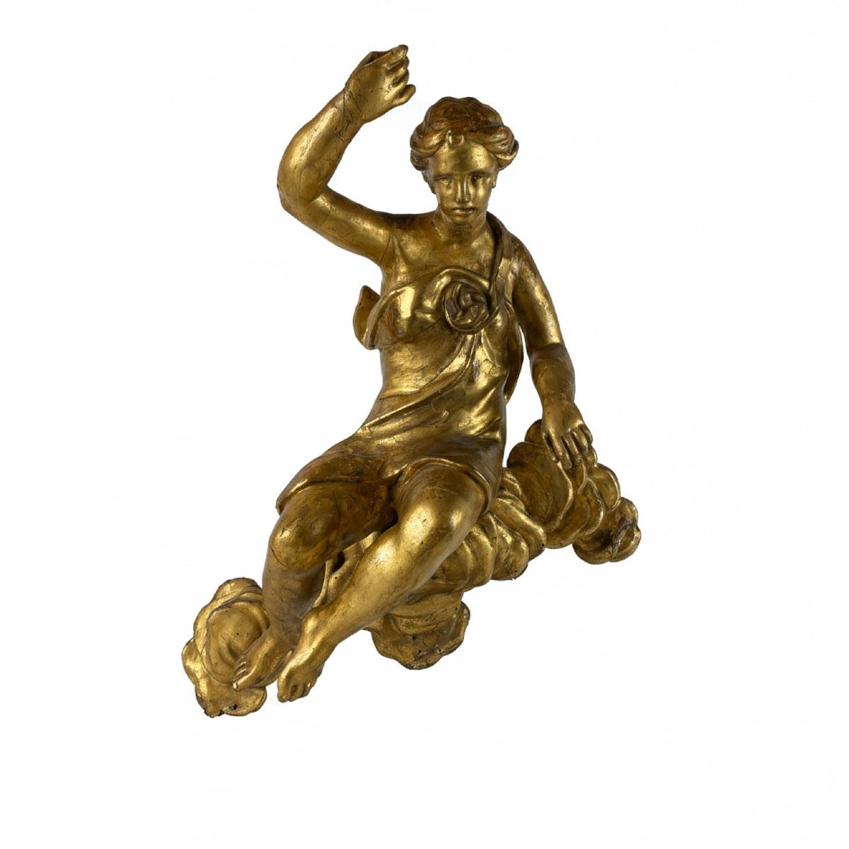 Baroque Carved And Gilded Diana Sculpture, 1600-photo-2
