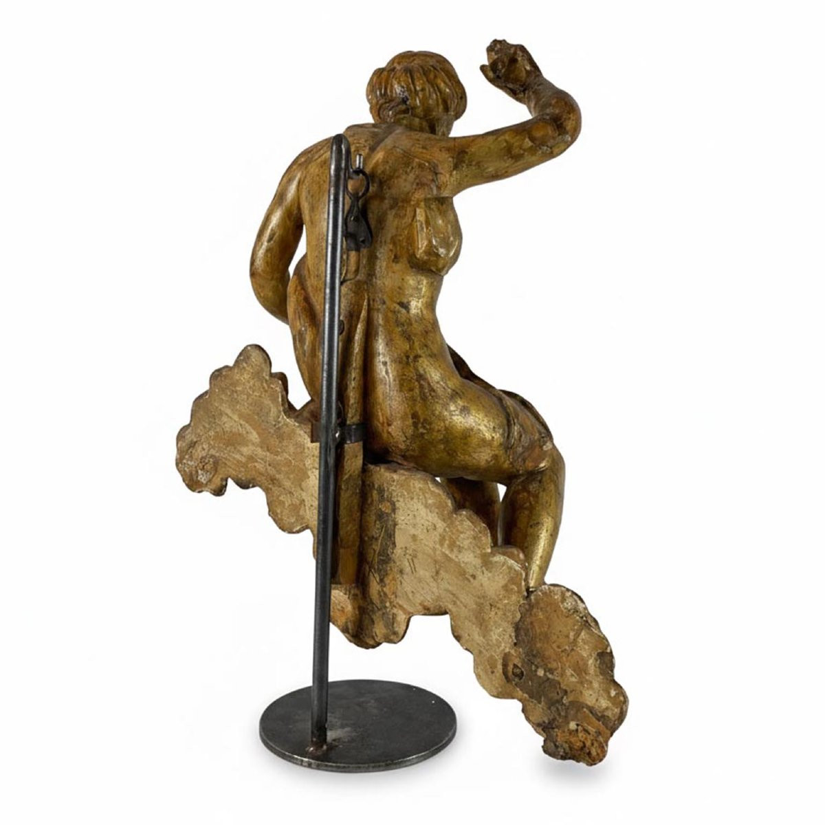 Baroque Carved And Gilded Diana Sculpture, 1600-photo-4