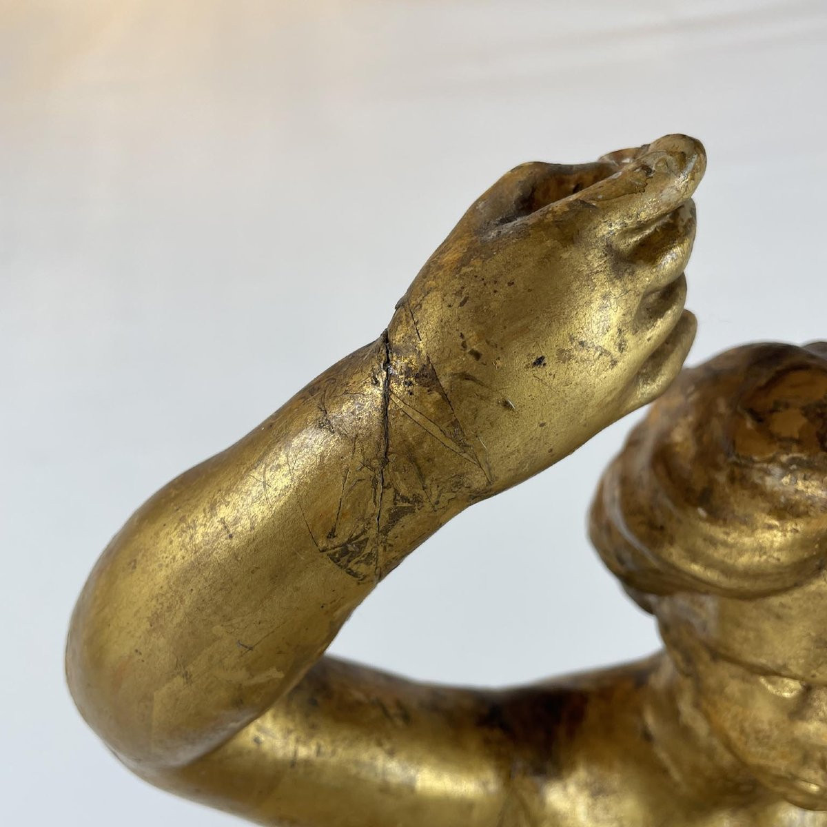 Baroque Carved And Gilded Diana Sculpture, 1600-photo-3