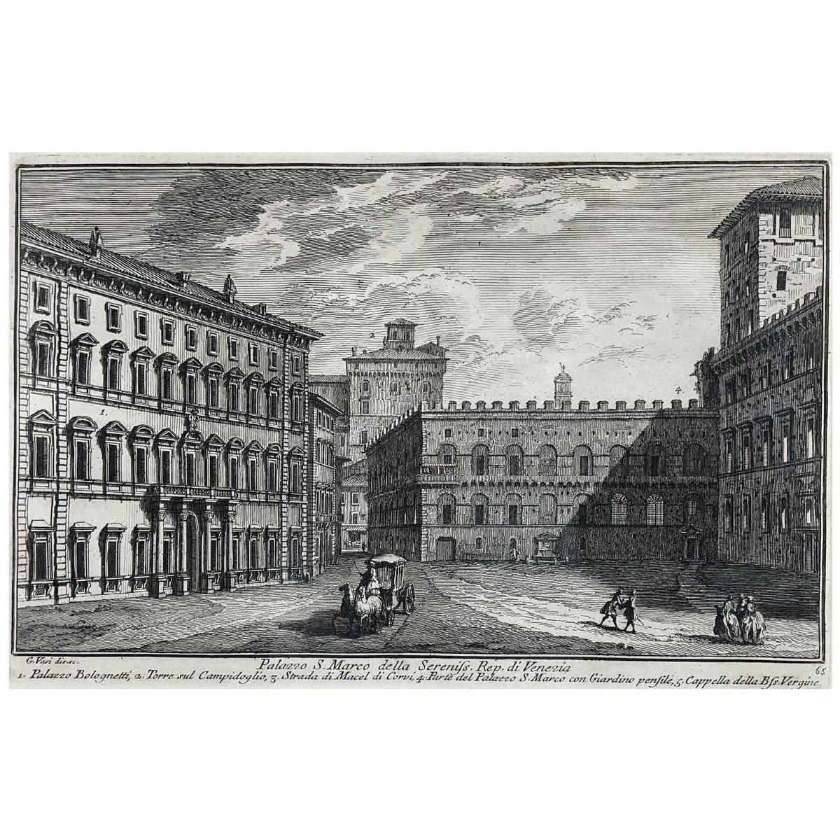 Giuseppe Vasi Vues de Rome et Venise Série de Trois Gravures à L'eau-forte De 1757-photo-2