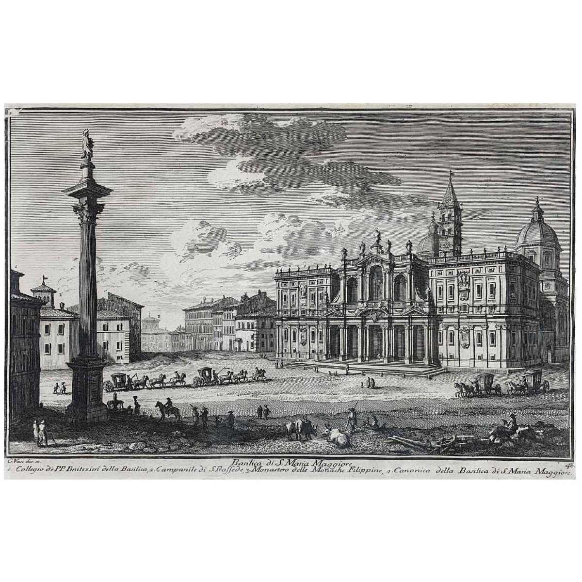 Giuseppe Vasi Vues de Rome et Venise Série de Trois Gravures à L'eau-forte De 1757-photo-4