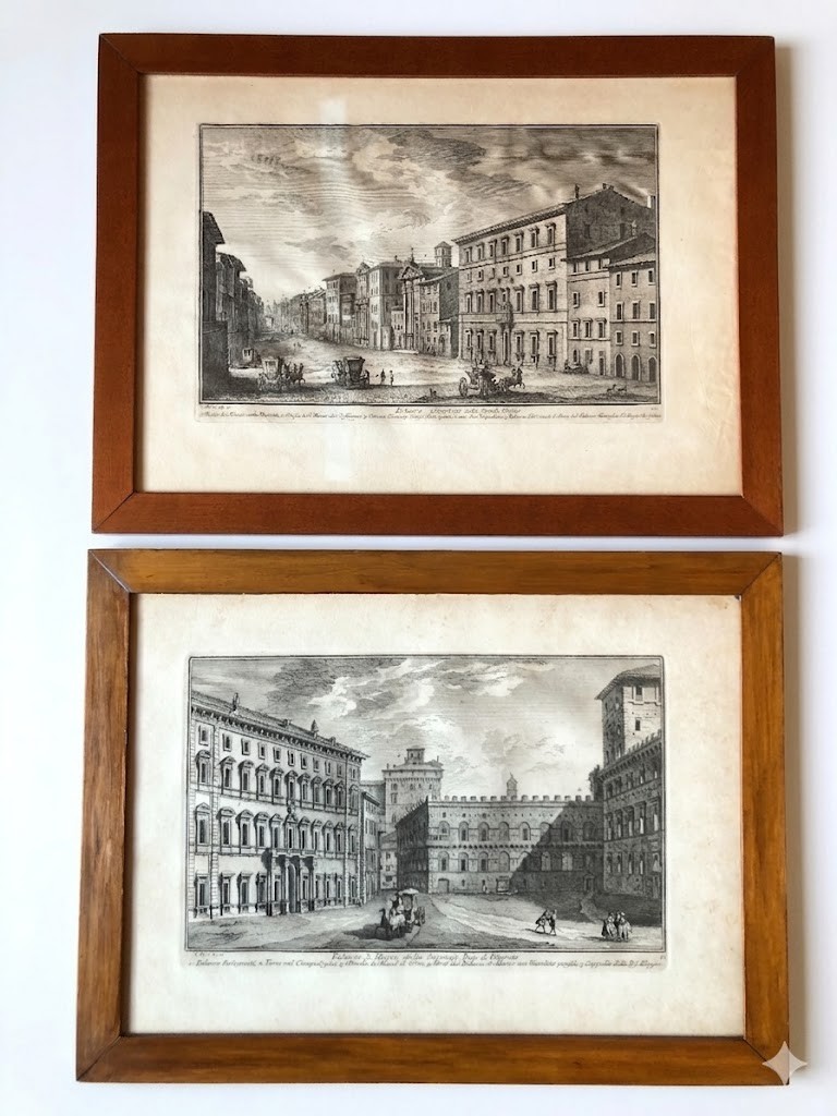 Giuseppe Vasi Vues de Rome et Venise Série de Deux Gravures à L'eau-forte De 1757