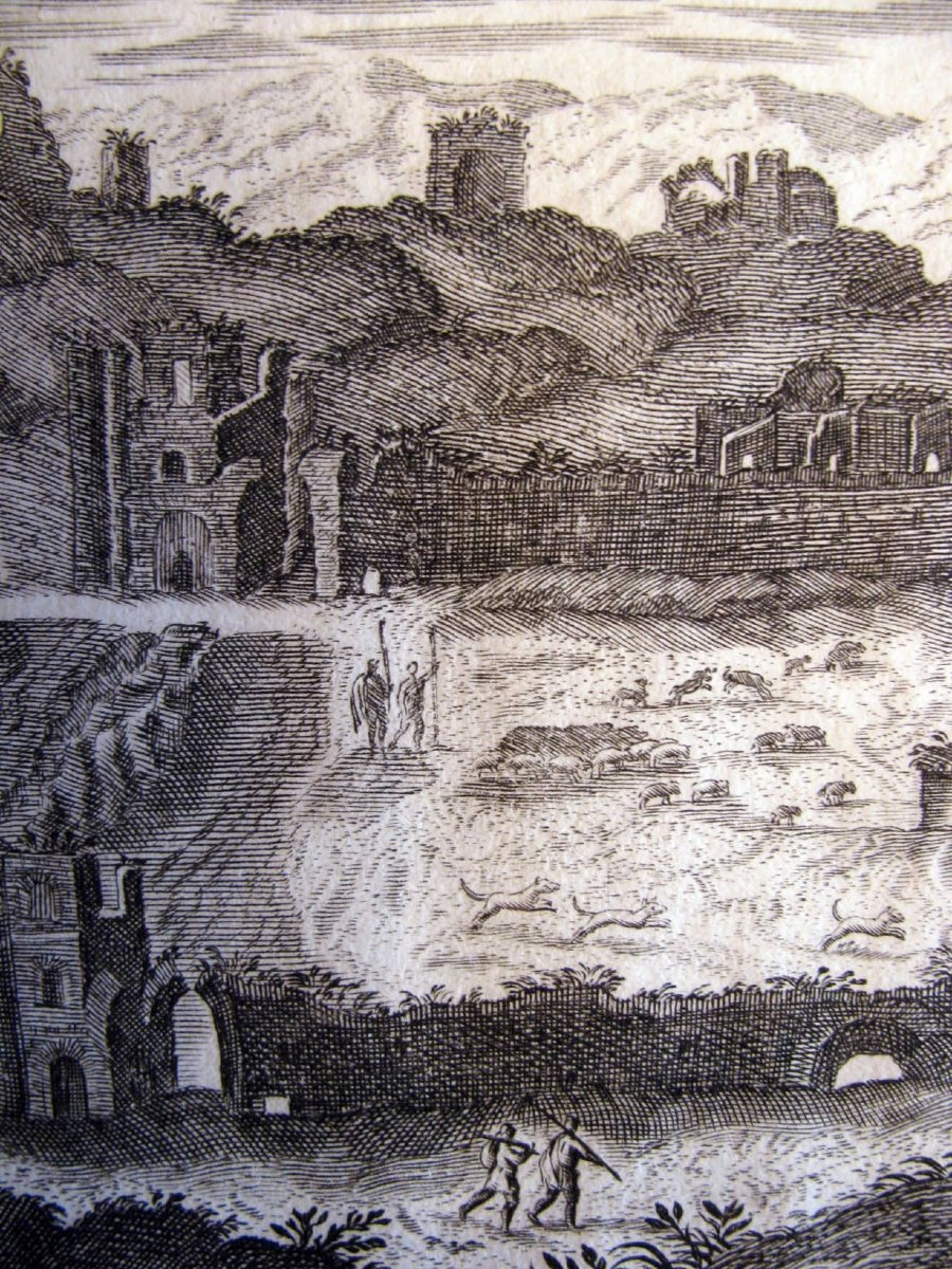 Deux Gravures Romaines  Circus Maximus et  Circus de Caracalla Marco Sadeler 1606-photo-3