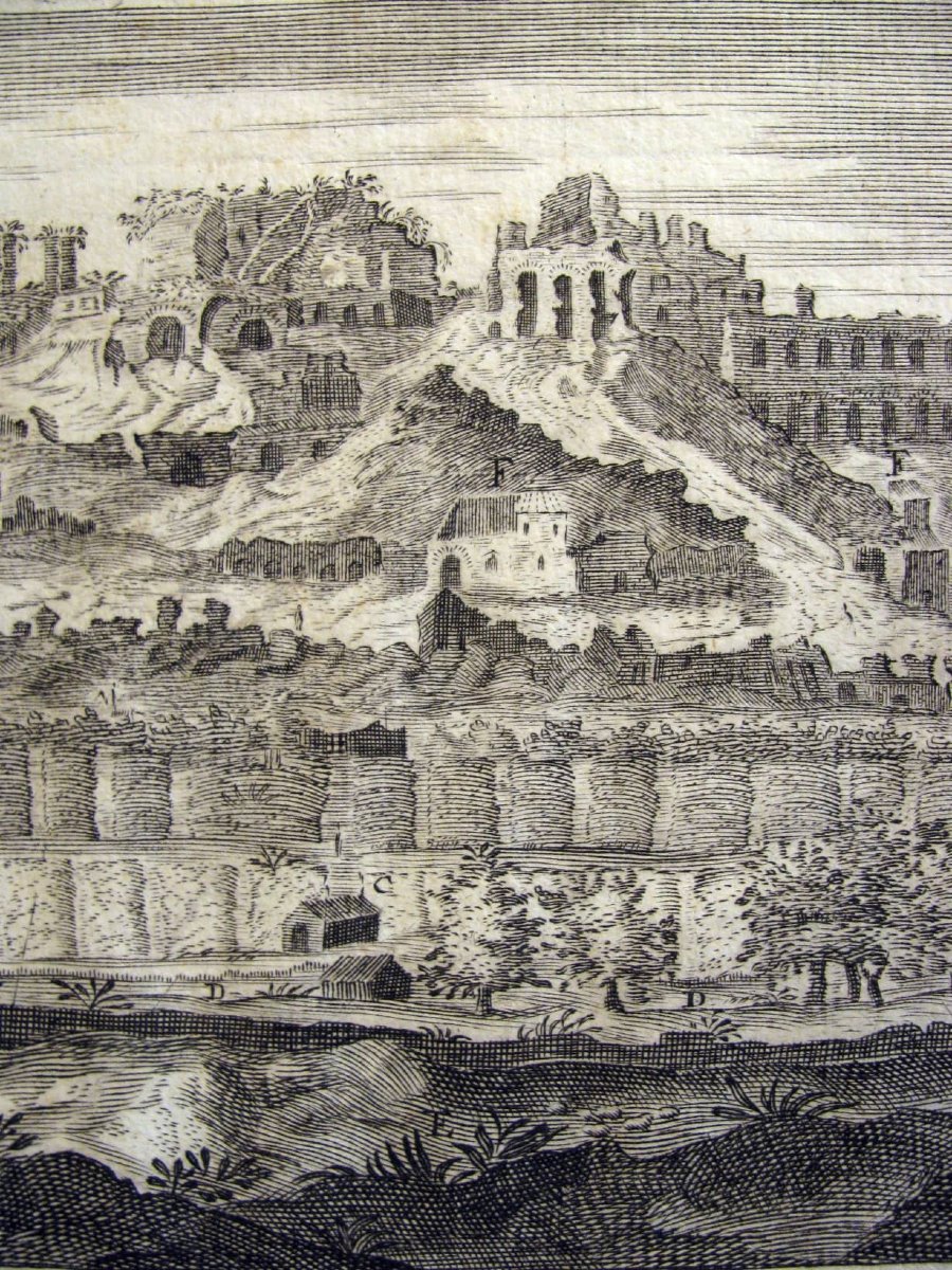 Deux Gravures Romaines  Circus Maximus et  Circus de Caracalla Marco Sadeler 1606-photo-5