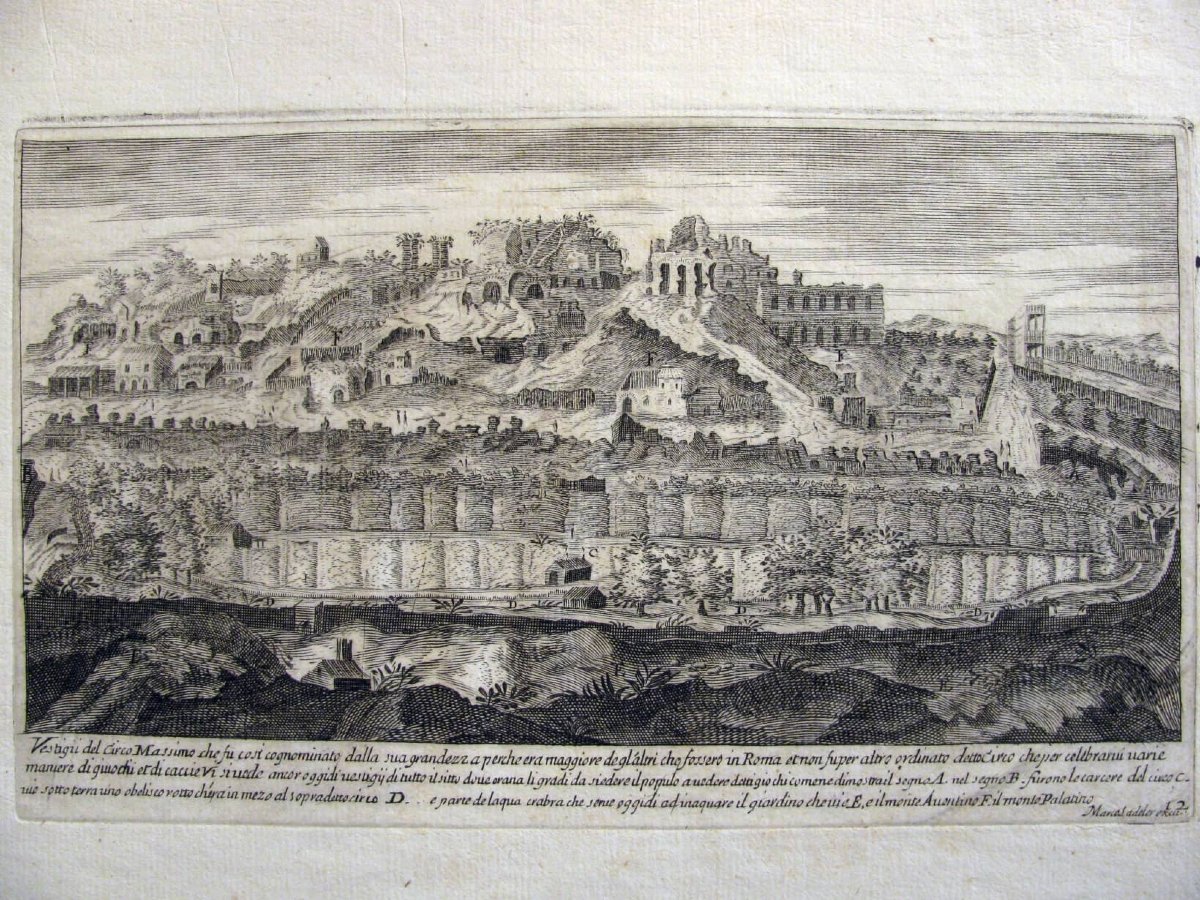 Deux Gravures Romaines  Circus Maximus et  Circus de Caracalla Marco Sadeler 1606-photo-6