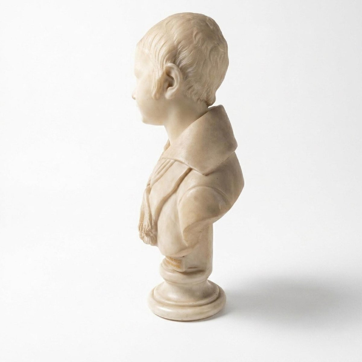 Francesco Stanga Buste d'Enfant en Marbre de Carrare 1837-photo-3