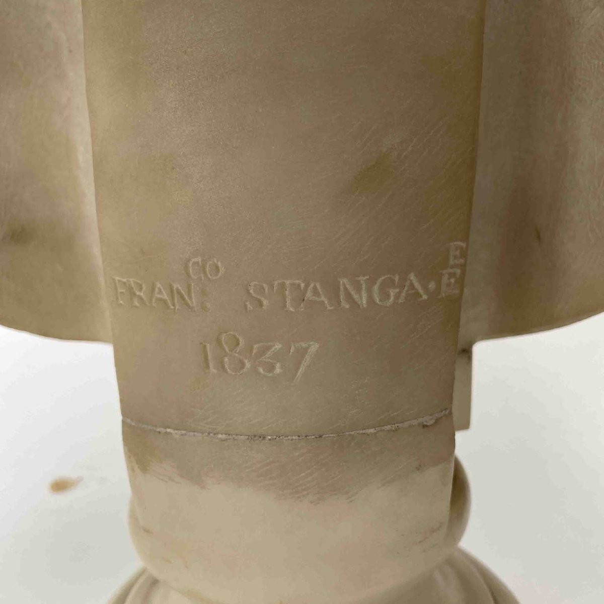 Francesco Stanga Buste d'Enfant en Marbre de Carrare 1837-photo-2