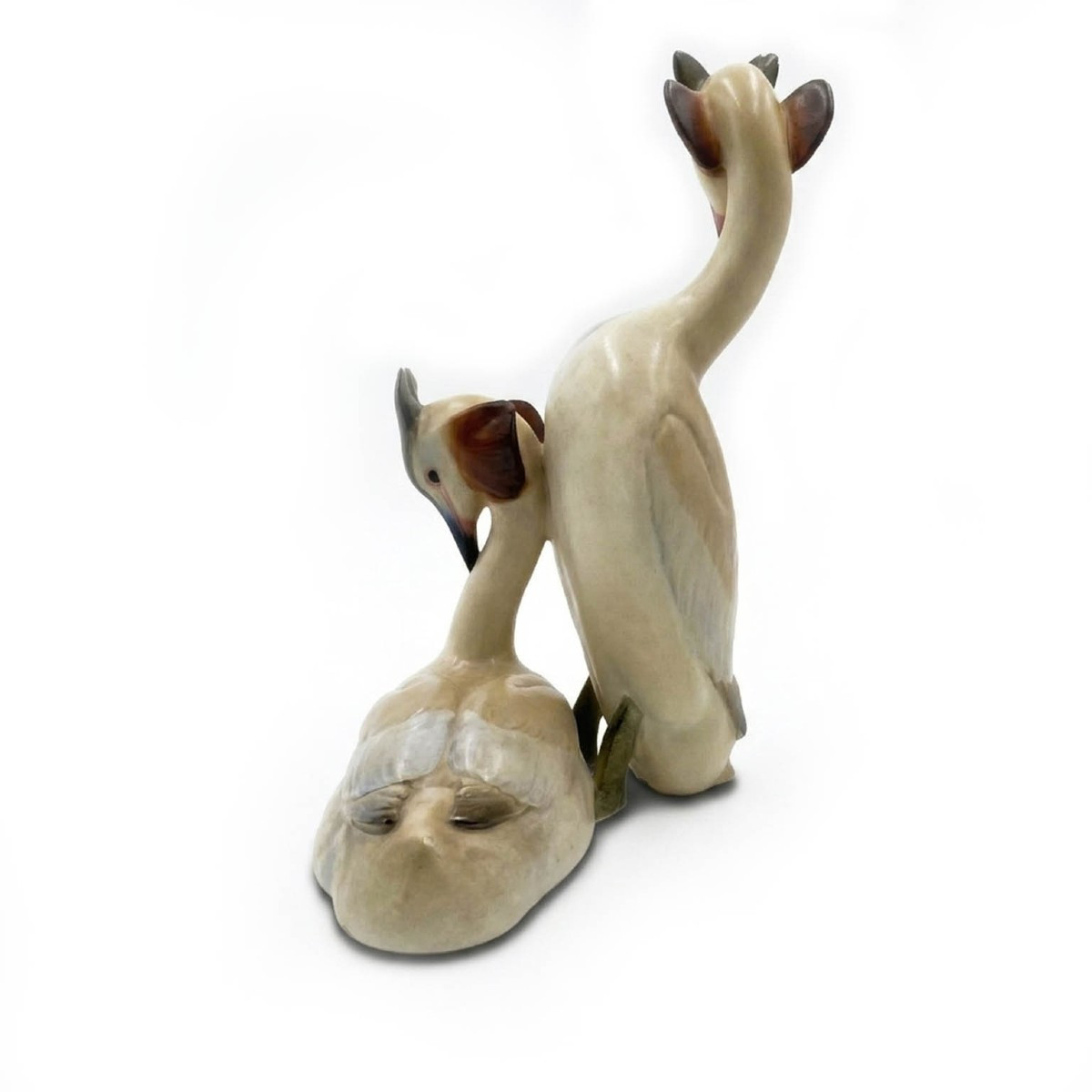 Felice Tosalli Tuffetti, Pair Of Birds Of The Same Species, Lenci Manufactory, Turin, 19